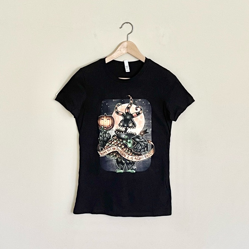 NEW Nightmare Before Christmas Harlequin Demon Halloween Genius T Shirt Womens L